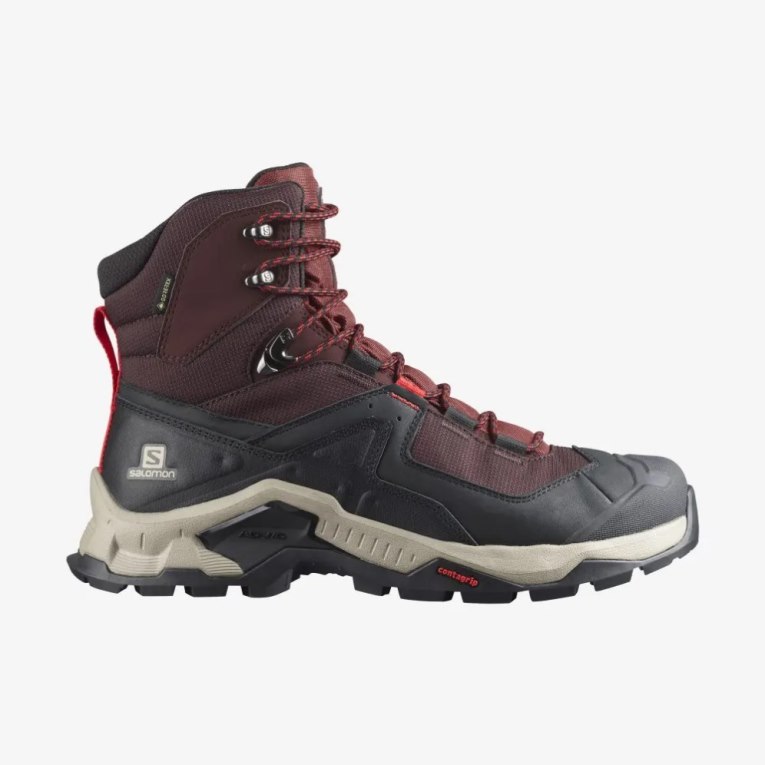 Burgundy / Black Salomon Quest Element GTX Men\'s Hiking Boots | IE IS7432